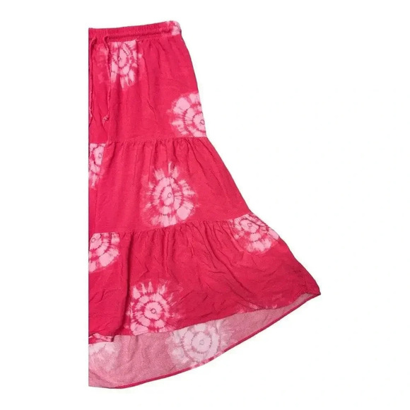 Knox Rose Dark Pink Women's Boho Skirt High Low Tie Dye size Medium - Picture 4 of 6